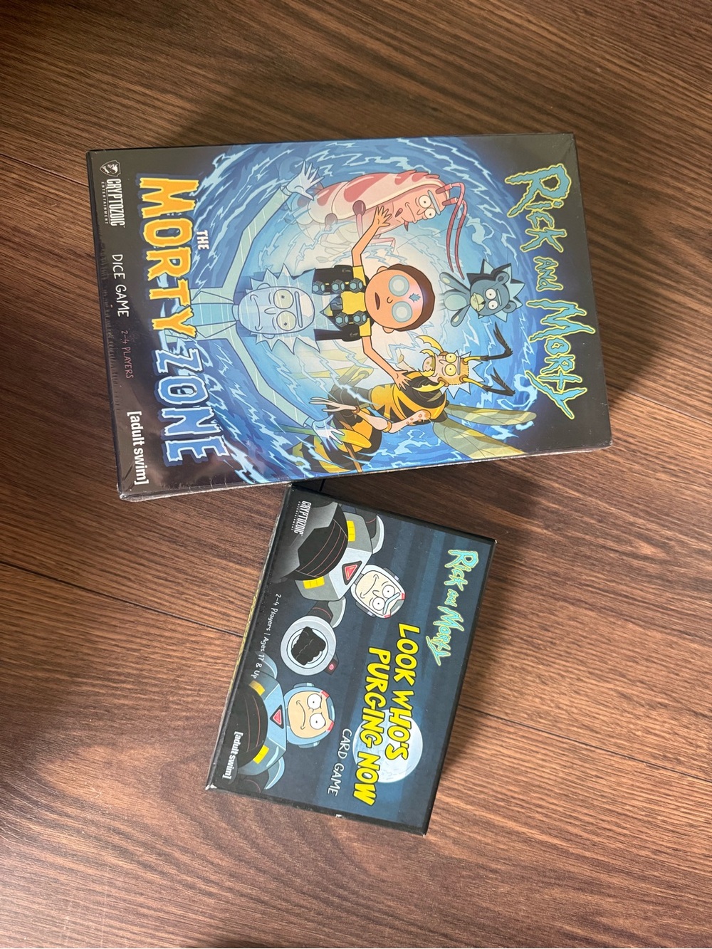 Rick and Morty Mortyzone & Look Who's Purging Now Game Set - Blue Artwork
